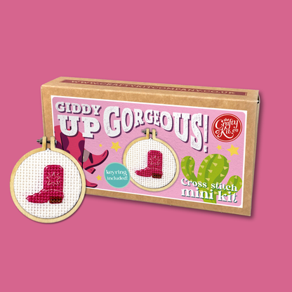 'Giddy Up Gorgeous!' Mini Matchbox Cross Stitch Kit
