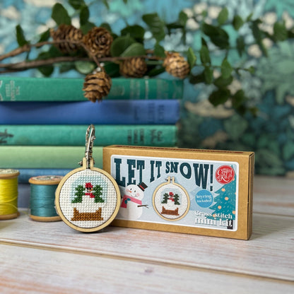 Snowglobe Mini Matchbox Christmas Cross Stitch Kit