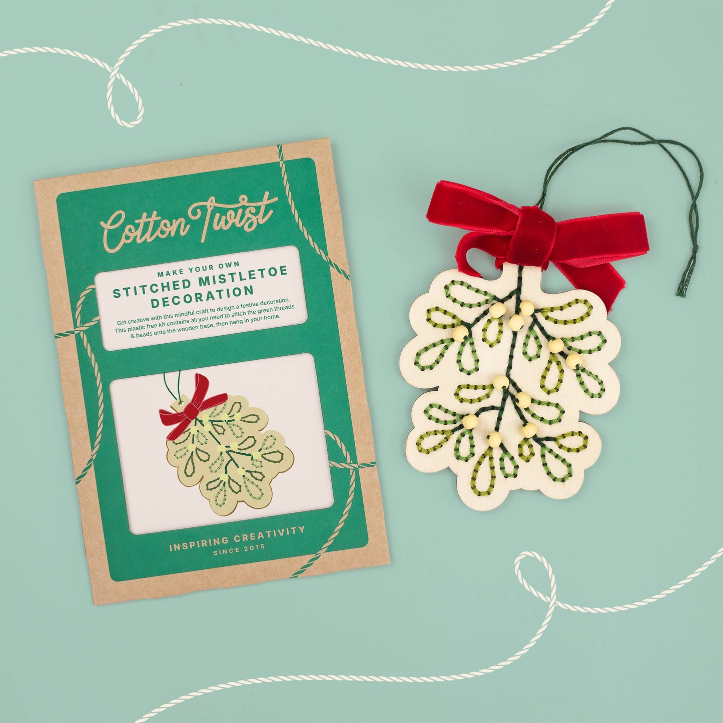 Make Your Own Stitched Mistletoe Decoration