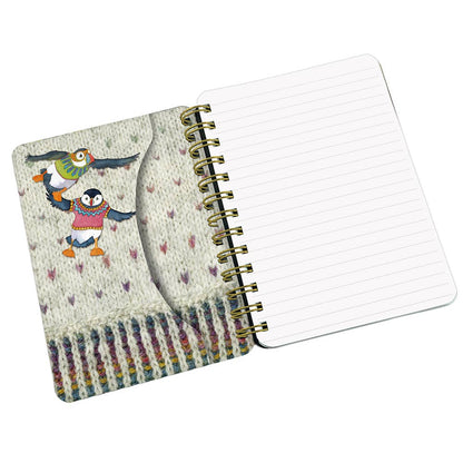 Woolly Puffins WIRO Notebook with Pockets