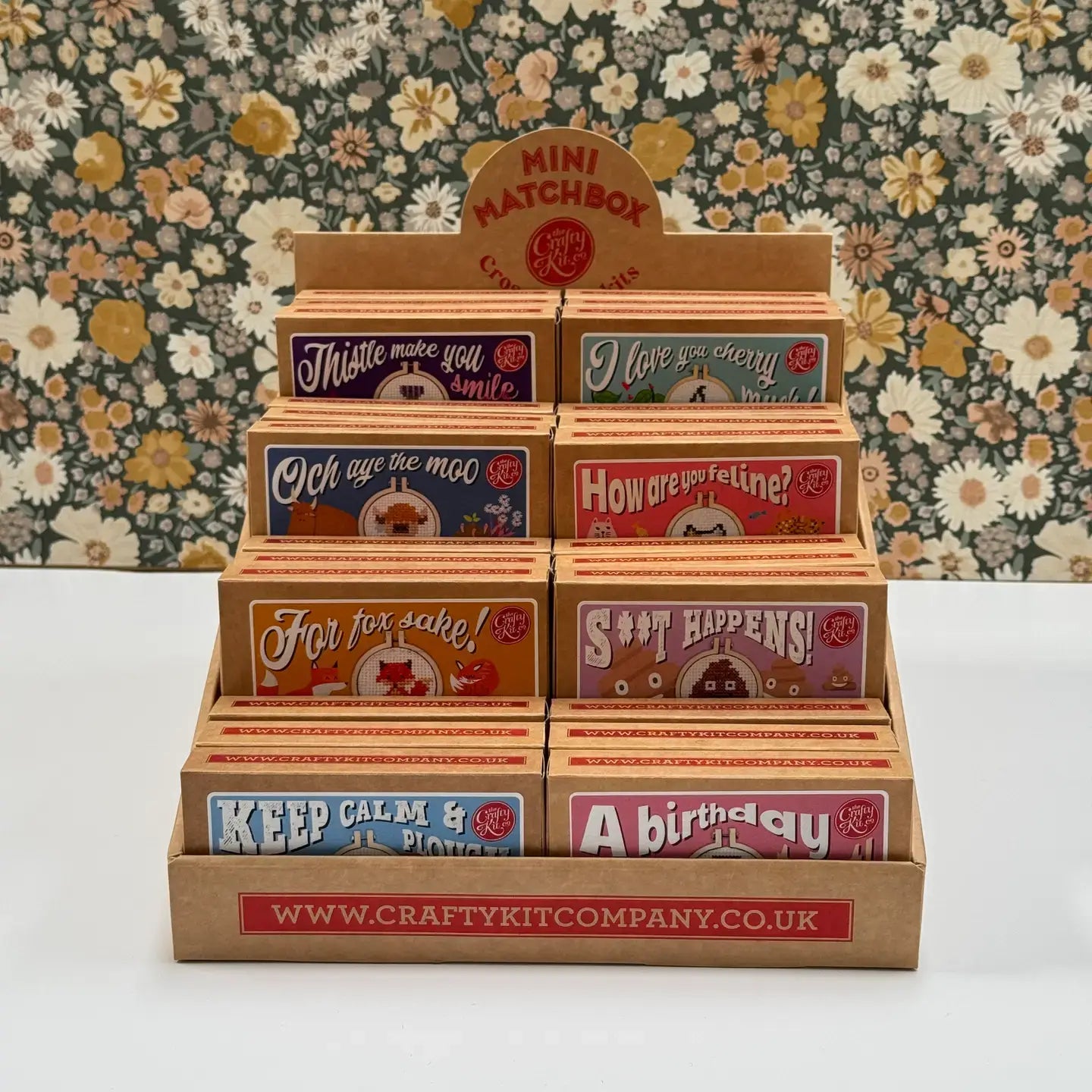 'I Puffin Love Shetland!' Mini Matchbox Cross Stitch Kit