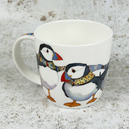 Knitting Puffins, Boxed Mug