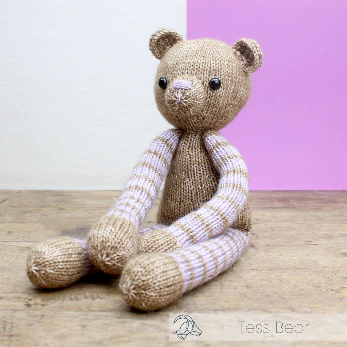 Stick-kit Björnen Tess - DIY Knitting Kit Tess Bear