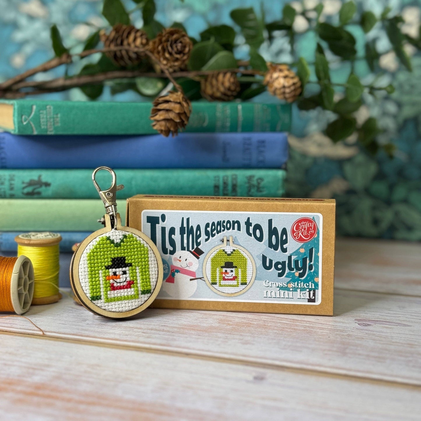 Christmas Jumper Mini Matchbox Christmas Cross Stitch Kit