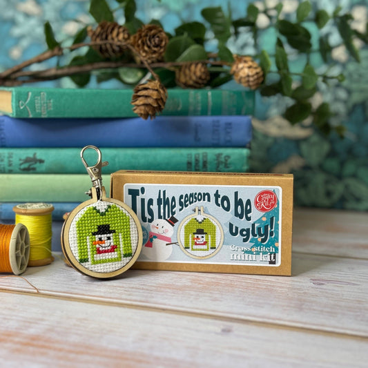 Christmas Jumper Mini Matchbox Christmas Cross Stitch Kit