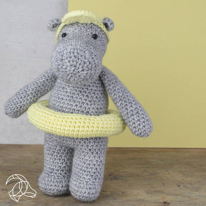 Virk-kit flodhästen Henny - DIY crochet kit Henny Hippo