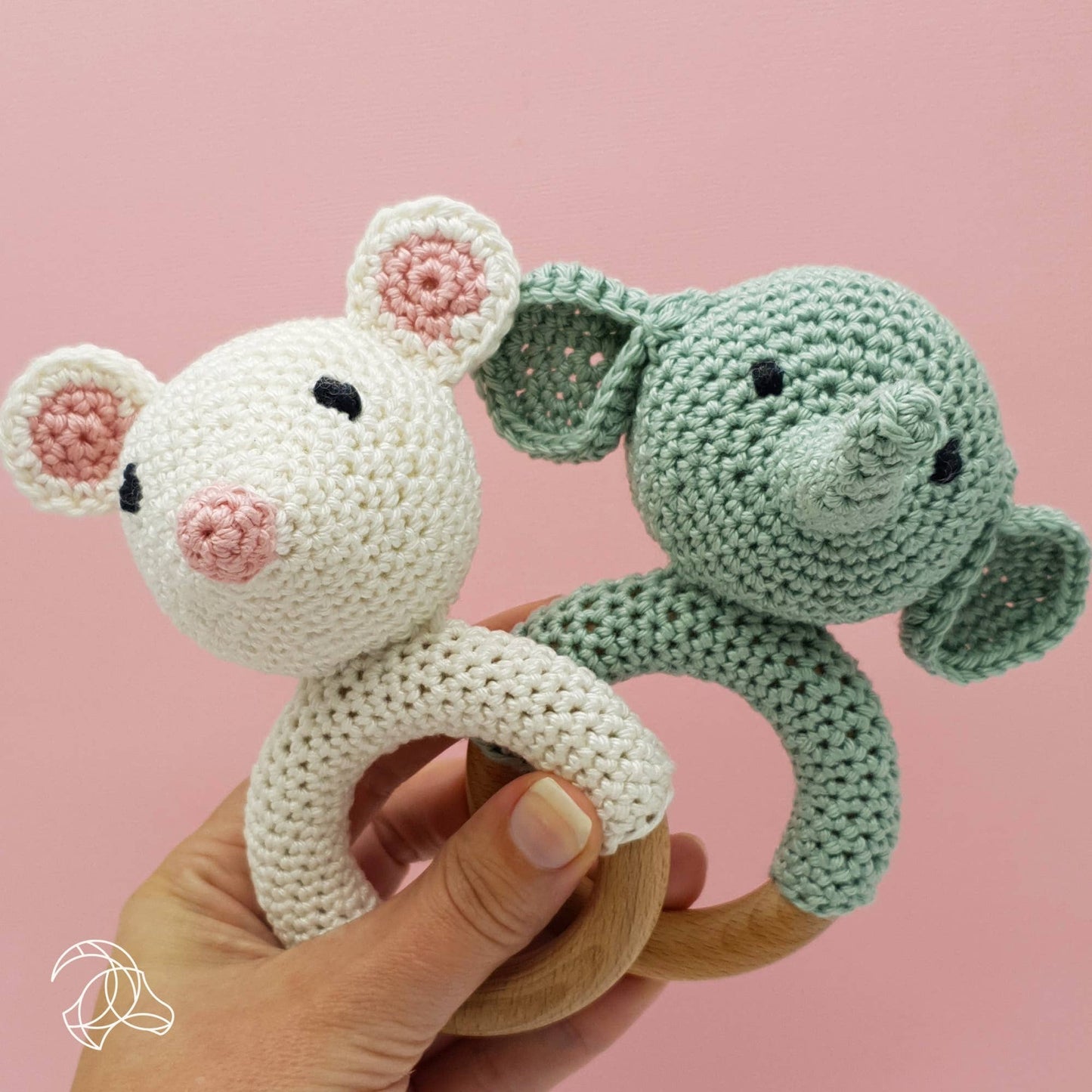 Virk-kit elefant med skallra - Rattle Elephant