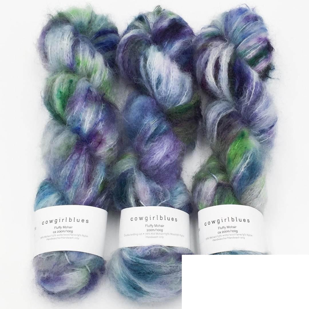 Fluffy Mohair gradient, Cowgirl blues 