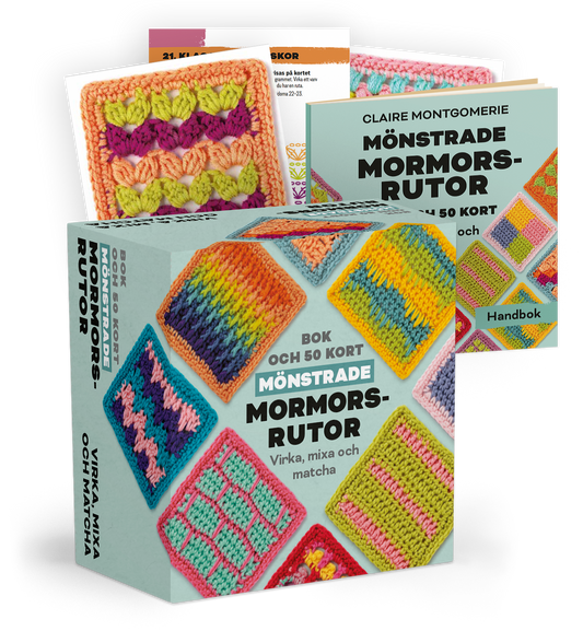 Mönstrade Mormorsrutor (boxen säljs även utan garn!)