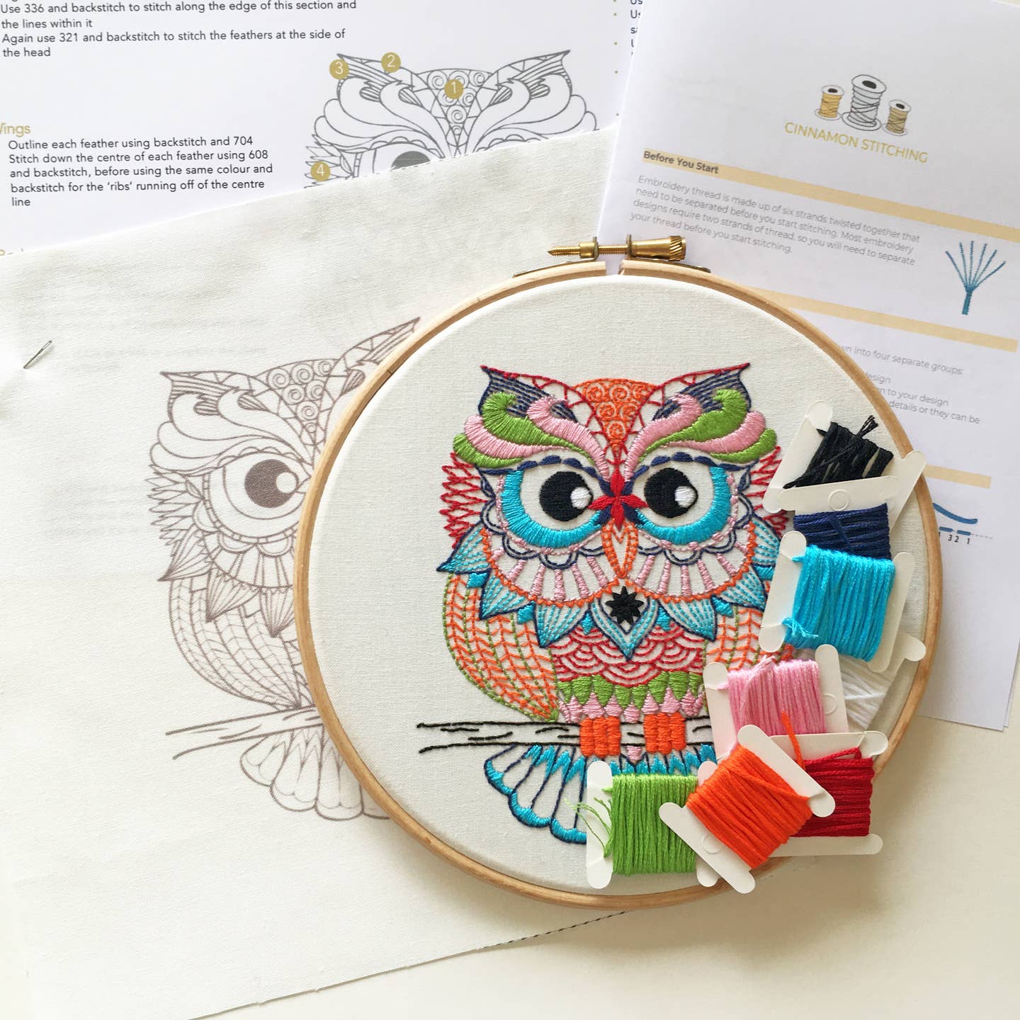 Broderikit  - Embroidery Kit from Cinnamon Stitching