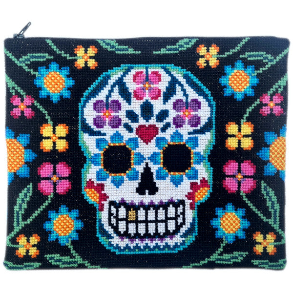 Broderikit Sugar skull with gold tooth