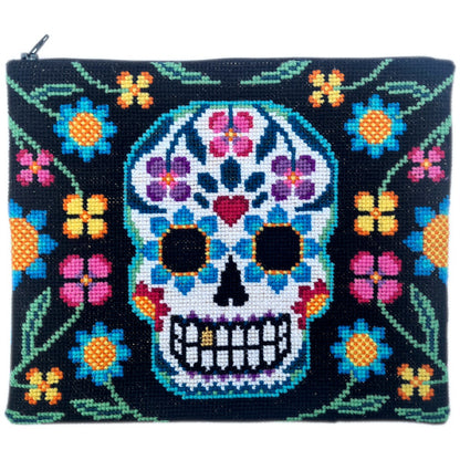 Broderikit Sugar skull with gold tooth