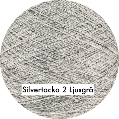 Silvertacka 2-trådigt svensk 100% ull från Gotland