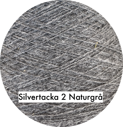 Silvertacka 2-trådigt svensk 100% ull från Gotland