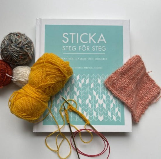 Stickning nybörjarkurs - Knitting for beginners course.